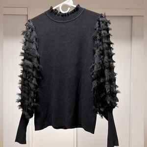 Sioni Fringe Trim Sweater